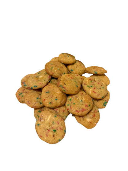 Mini Birthday Cake White Chocolate Cookies
