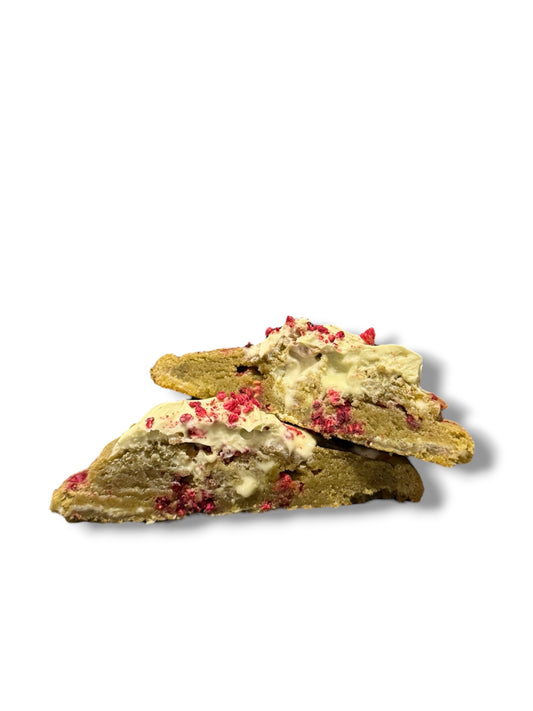 Matcha Raspberry White Chocolate Cookie