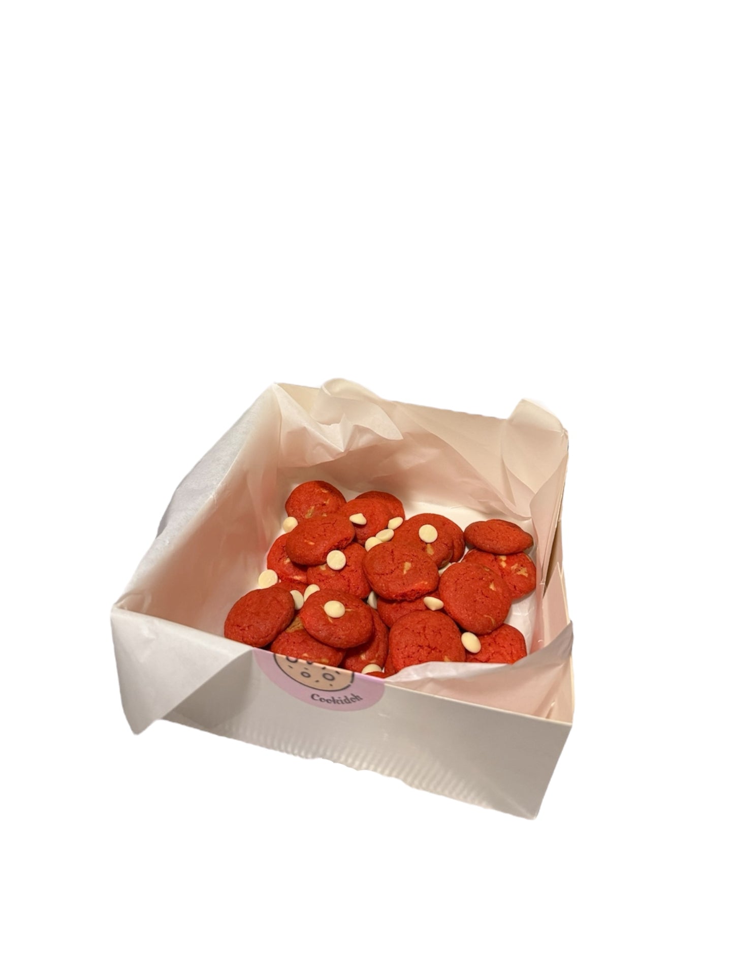 Mini Red Velvet White Chocolate Cookies
