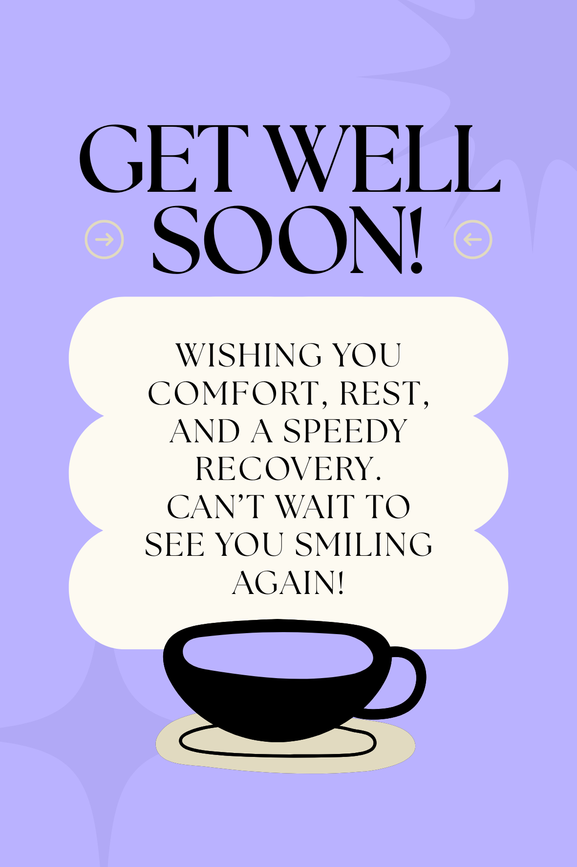 Wenskaart 'Get well soon!'