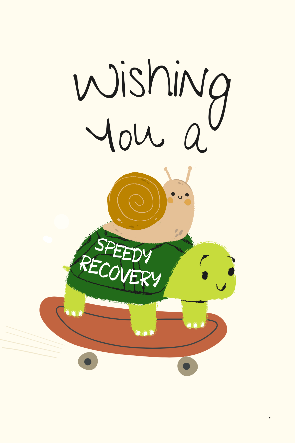 Wenskaart Beterschap 'Wishing you a speedy recovery'